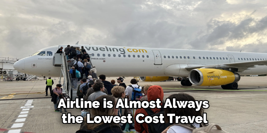 Airline is Almost Always 
the Lowest Cost Travel