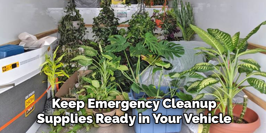 Keep Emergency Cleanup
Supplies Ready in Your Vehicle