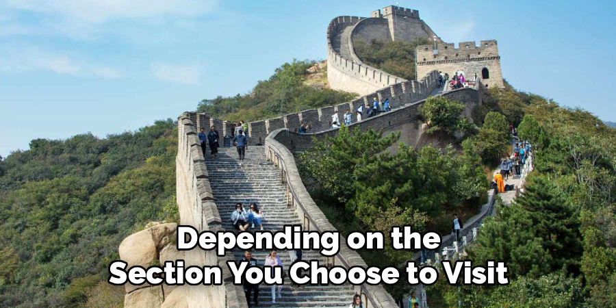 Depending on the
Section You Choose to Visit