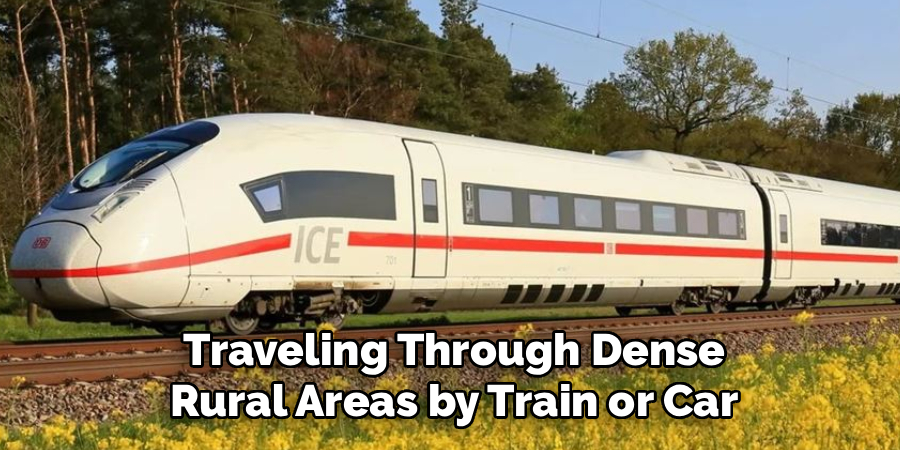 Traveling Through Dense Rural Areas by Train or Car